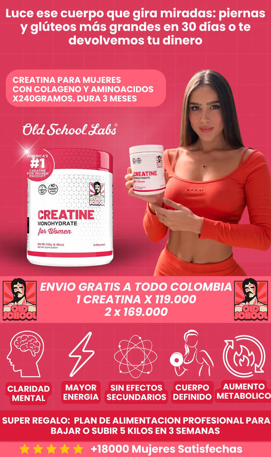 CREATINA PARA MUJERES  CON COLAGENO Y AMINOACIDOS ORGANIC
